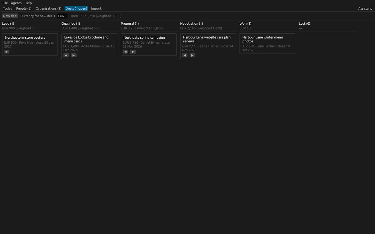 CRM Lite: Pipeline