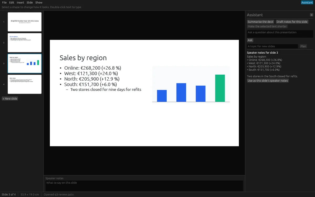 Slides Lite: Assistant