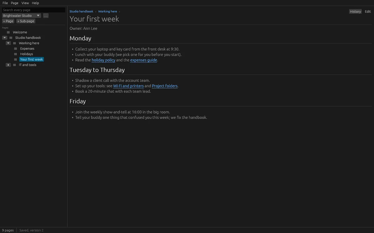 Wiki Lite: Page